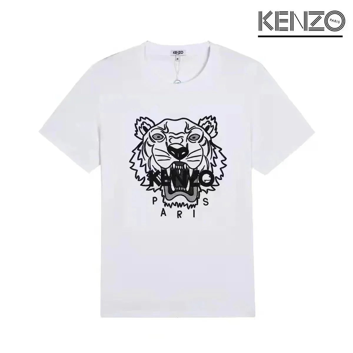 Kenzo Tiger Embroidered Pink T-Shirt - 11