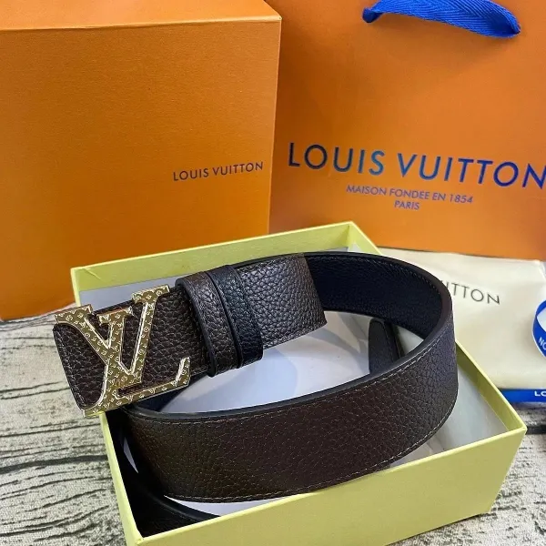 Louis Vuitton LV Initiales Belt Brown Leather Belt - 1