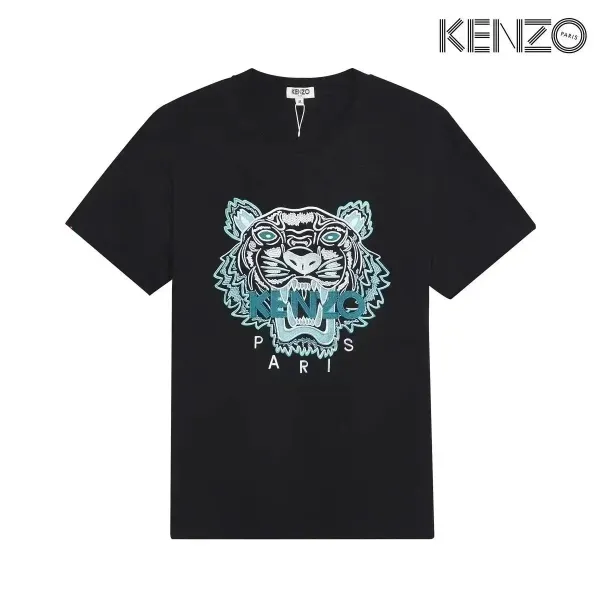 Kenzo Tiger Embroidered Black T-Shirt - 1
