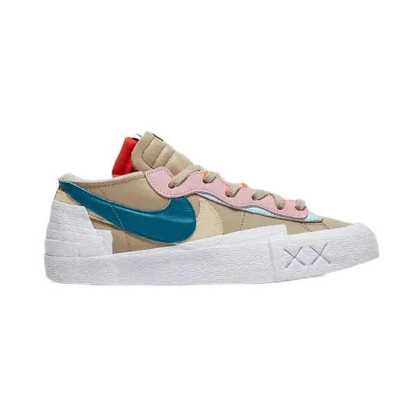 Nike x Sacai Blazer Low Beige Teal Pink Sneakers - 1