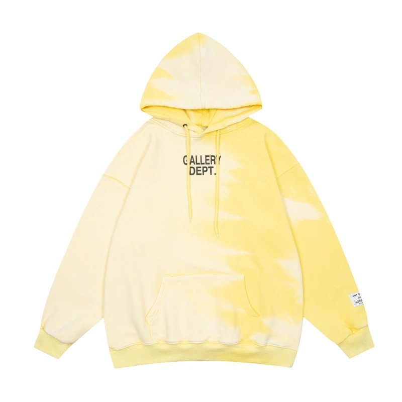 Gallery Dept Tie-Dye Yellow Hoodie