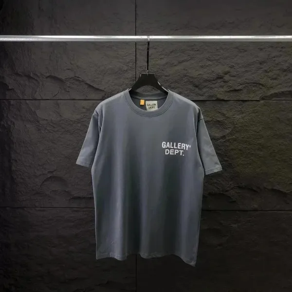 Gallery Dept. Logo Print Lime Green T-Shirt - 7