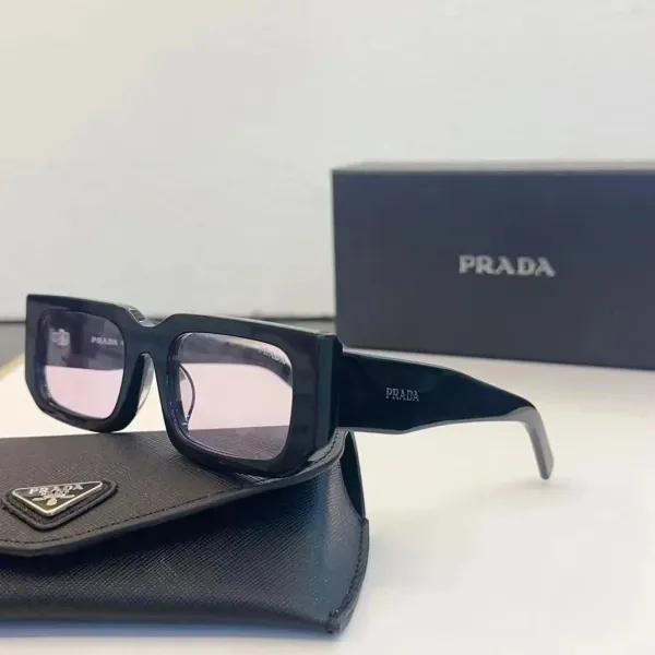 Prada Square Frame Pink Tinted Sunglasses - 1