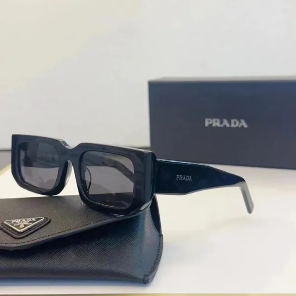 Prada Square Frame Pink Tinted Sunglasses - 7