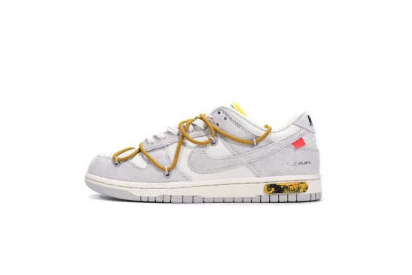 Nike x Off-White Dunk Low 'The 50' Gray Yellow Sneakers - 1