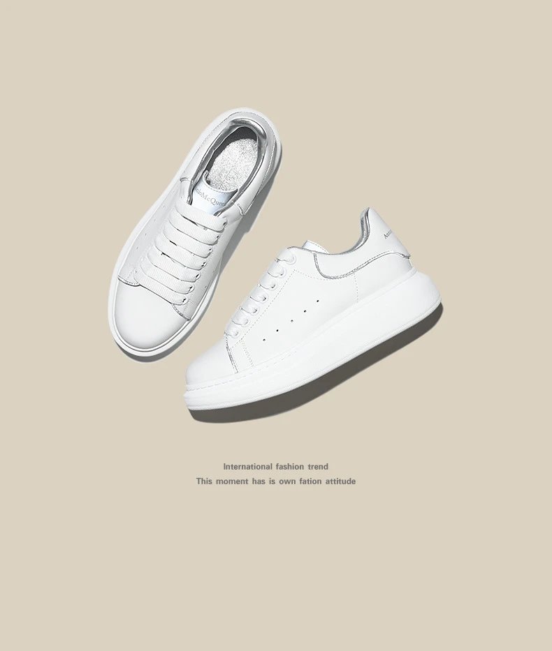 Alexander McQueen Oversized Sole White Sneakers - 29
