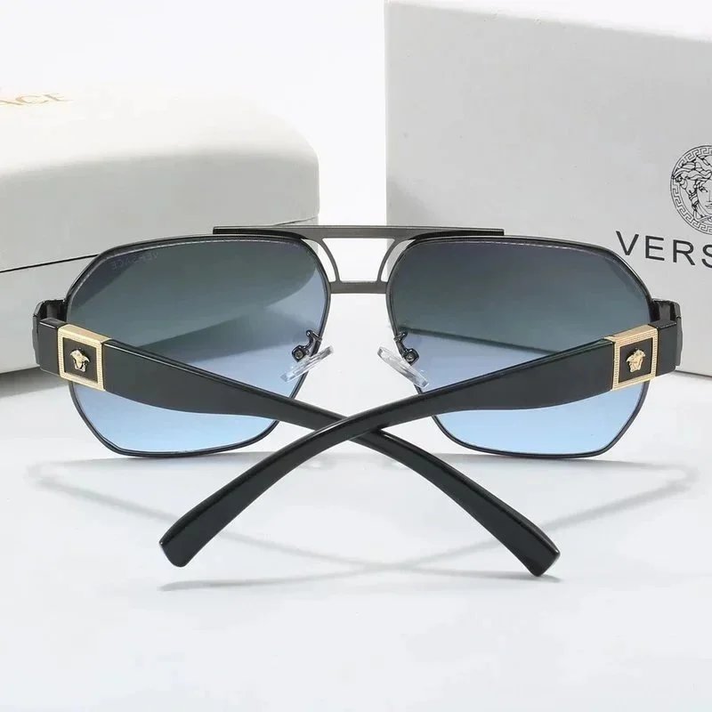 Versace Medusa Icon White Acetate Sunglasses with Gold Hardware - 6