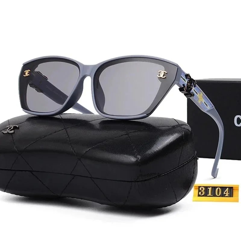Chanel Cat-Eye Sunglasses Gray Gradient Lens with CC Logo - 1