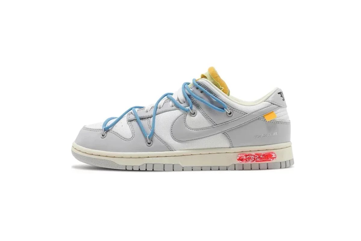 Nike x Off-White Dunk Low Grey Blue Yellow Sneakers