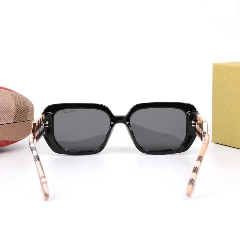 Burberry Square Frame Sunglasses with Iconic Check Case - 5