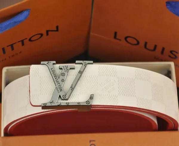 Louis Vuitton Damier Graphite Belt with Interchangeable LV Buckles Gray Belt - 4