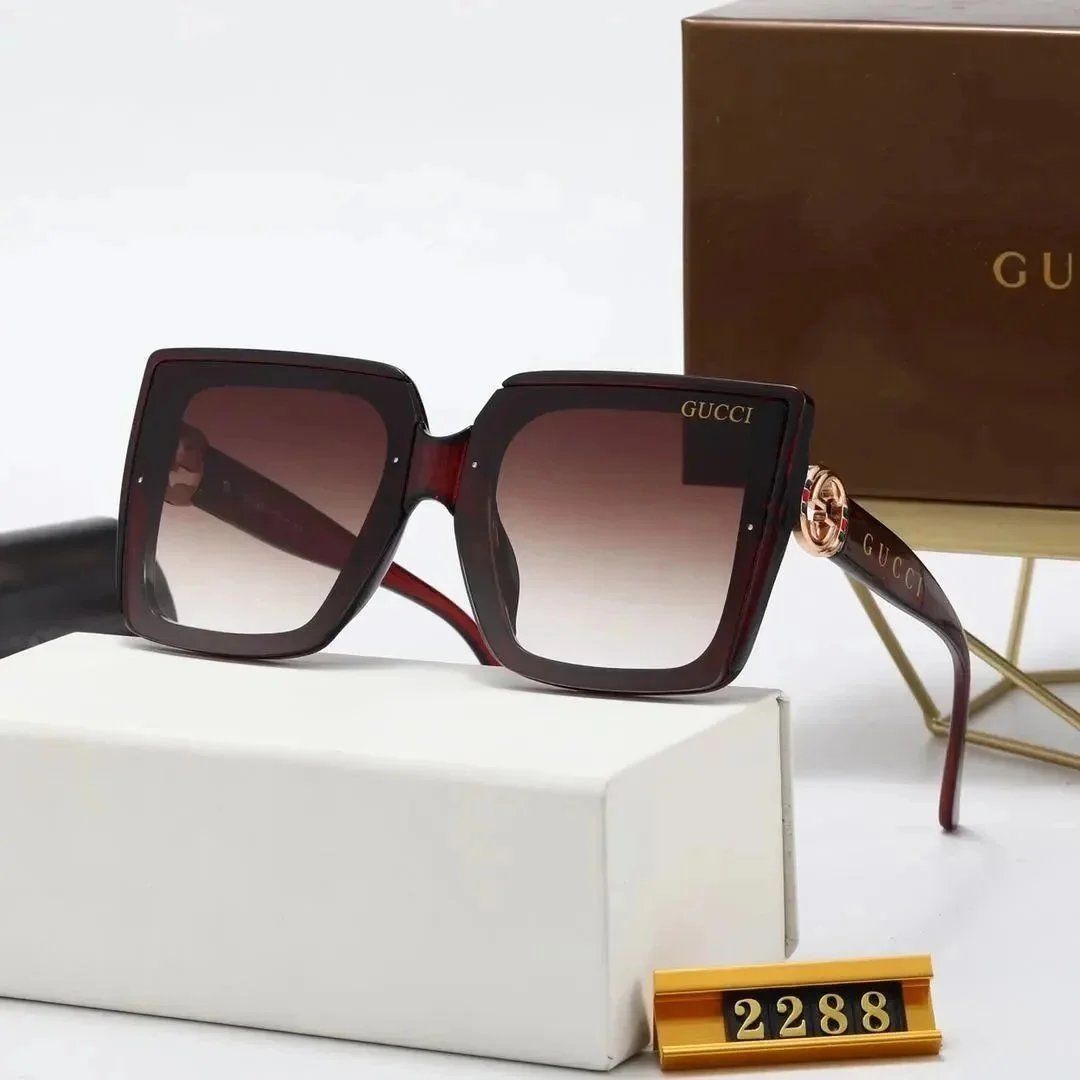 Gucci Square Frame Gradient Brown Sunglasses - 1