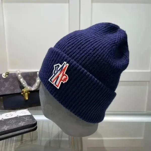 Moncler Genius Beanie Navy Blue Knit Hat - 1