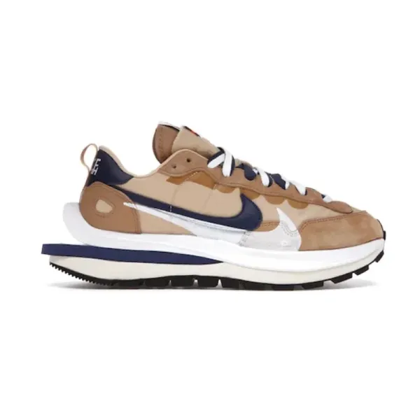Nike x Sacai VaporWaffle Beige Navy Sneakers - 1