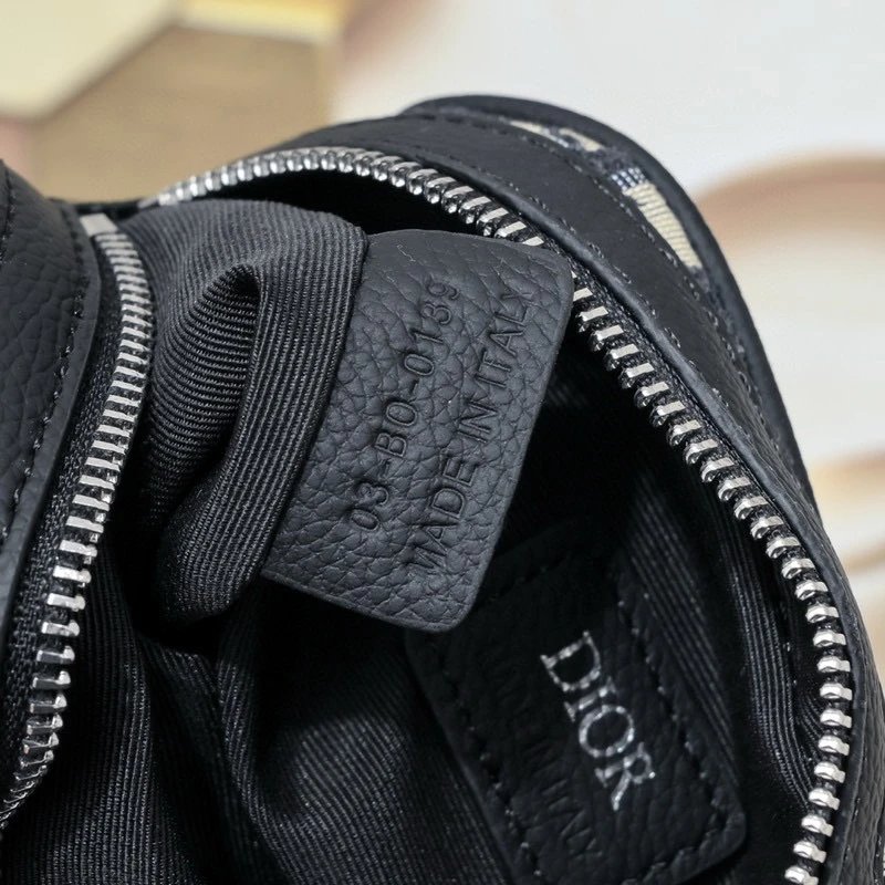 Dior Oblique Monogram Crossbody Bag Black and White - 10