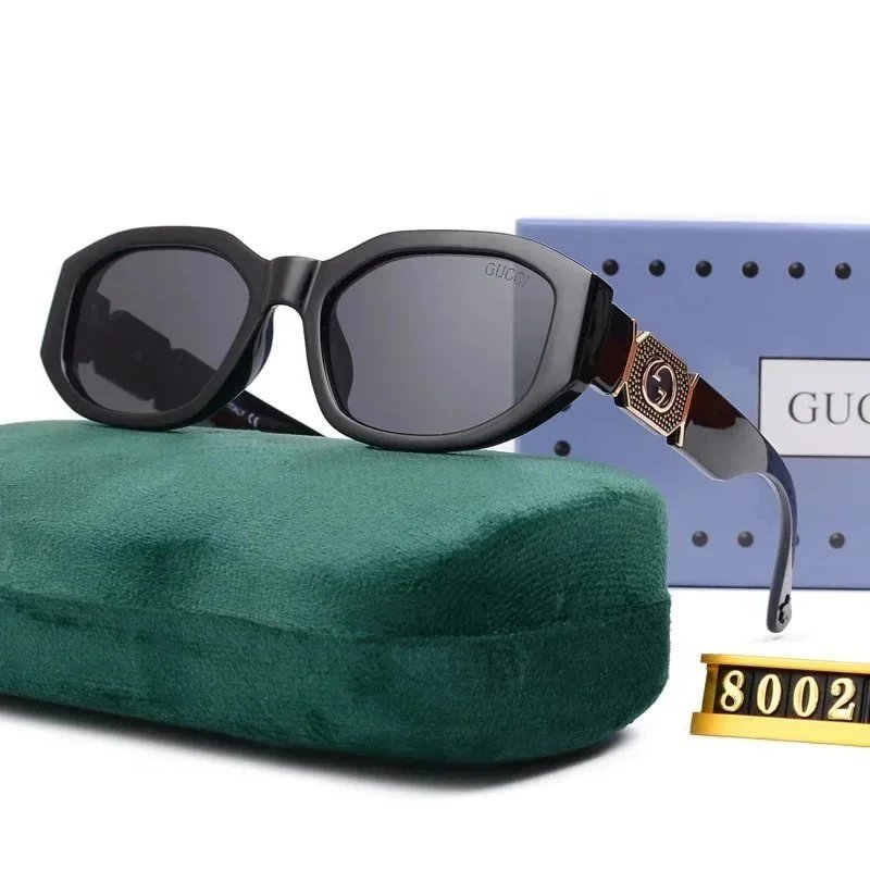 Gucci GG Marmont Square Sunglasses Black with Red Green Web Temples - 4