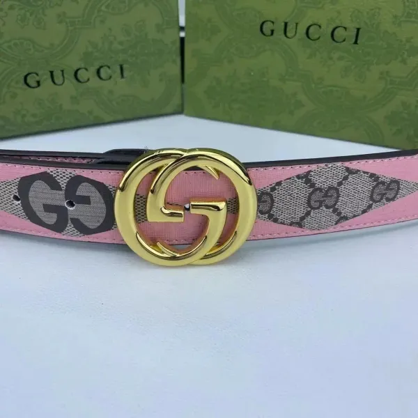 Gucci GG Marmont Belt Beige Yellow Black Accessories - 9