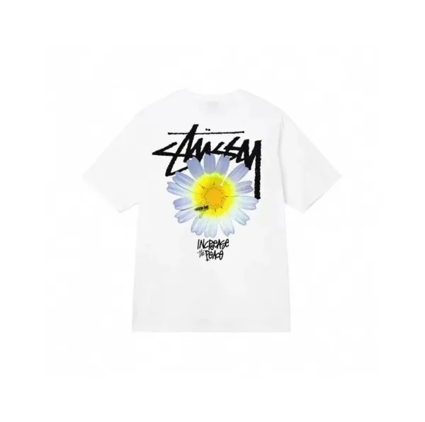 Stüssy Daisy Peace White T-Shirt - 1