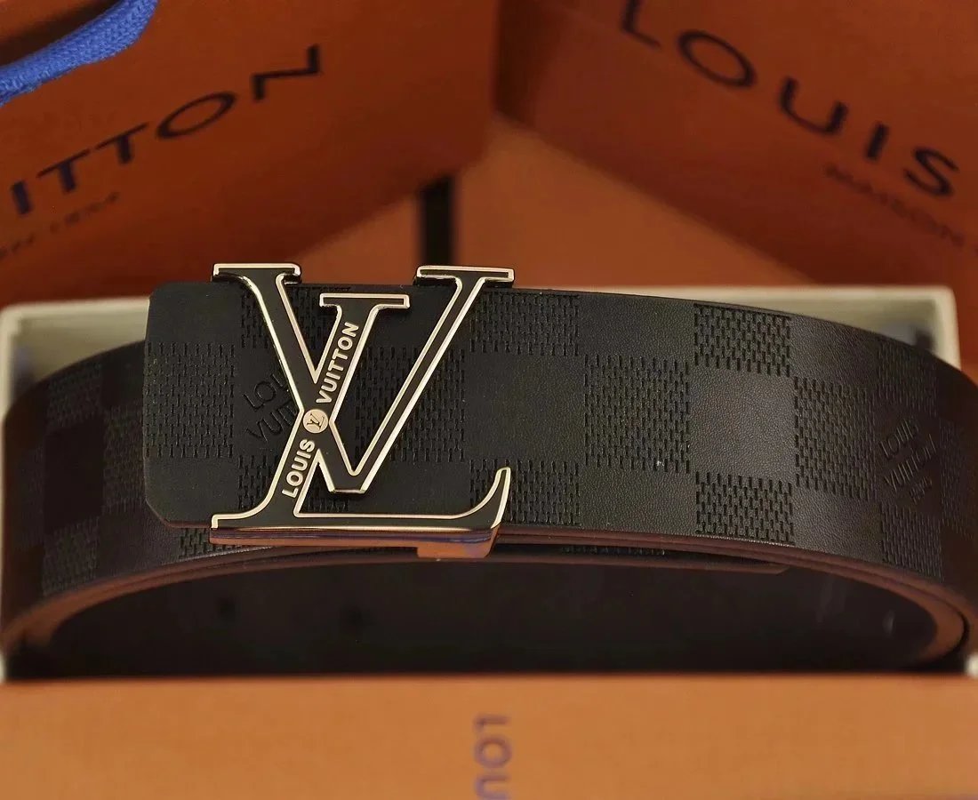 Louis Vuitton Damier Graphite Belt with Interchangeable LV Buckles Gray Belt - 3
