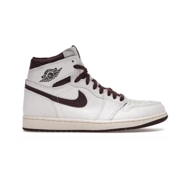 Air Jordan 1 High OG White Burgundy Sneakers - 1