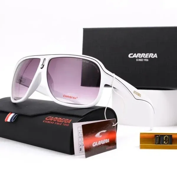 Carrera 2021 White Frame Gradient Purple Lens Sunglasses - 1