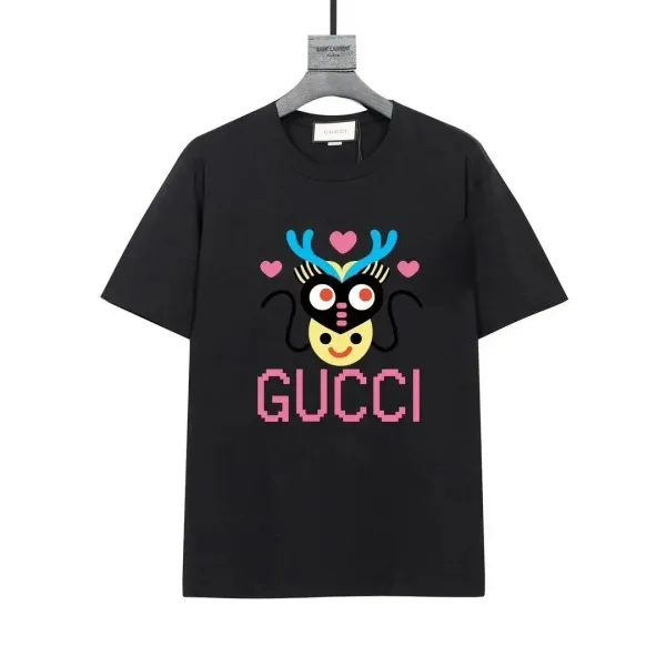 Gucci Pixel Bee Graphic Black T-Shirt - 1