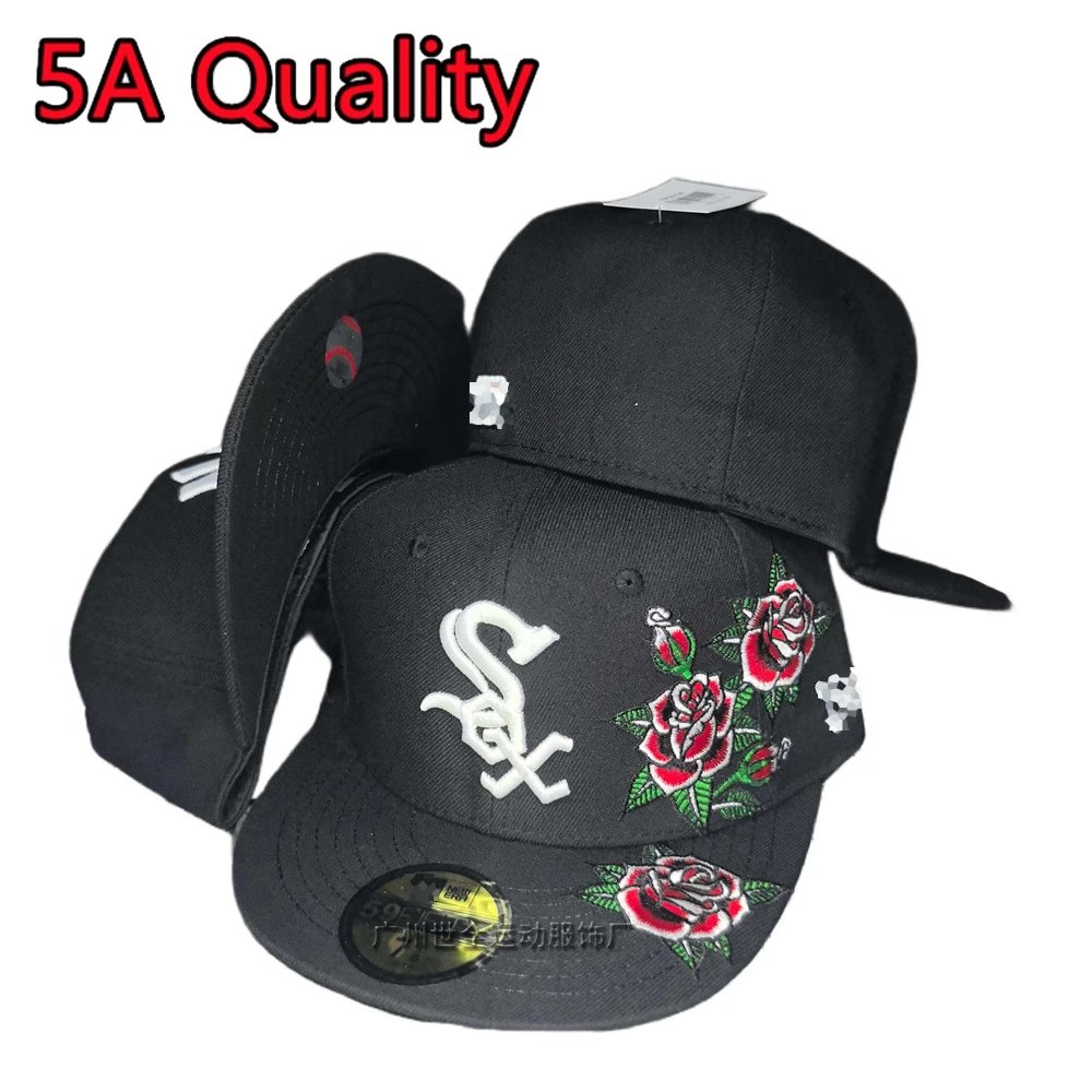 New Era 59Fifty LA Dodgers Rose Embroidery Black Snapback Hat - 2