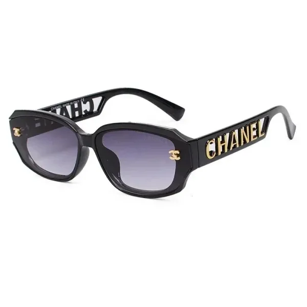 Chanel Oversized Square Sunglasses Navy Blue with Monkey Print Temples - 5