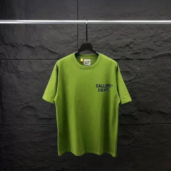 Gallery Dept. Logo Print Lime Green T-Shirt - 1