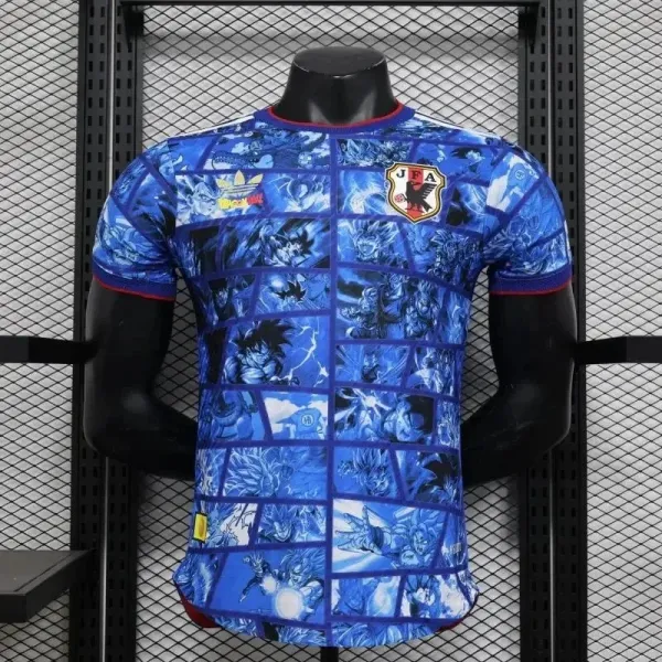 Adidas x Dragon Ball Z x JFA Japan National Team Graphic Jersey Blue - 1