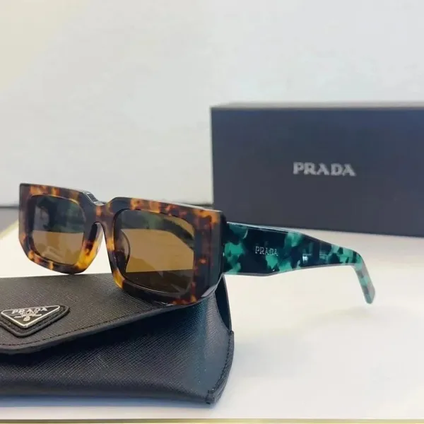Prada Square Frame Pink Tinted Sunglasses - 5