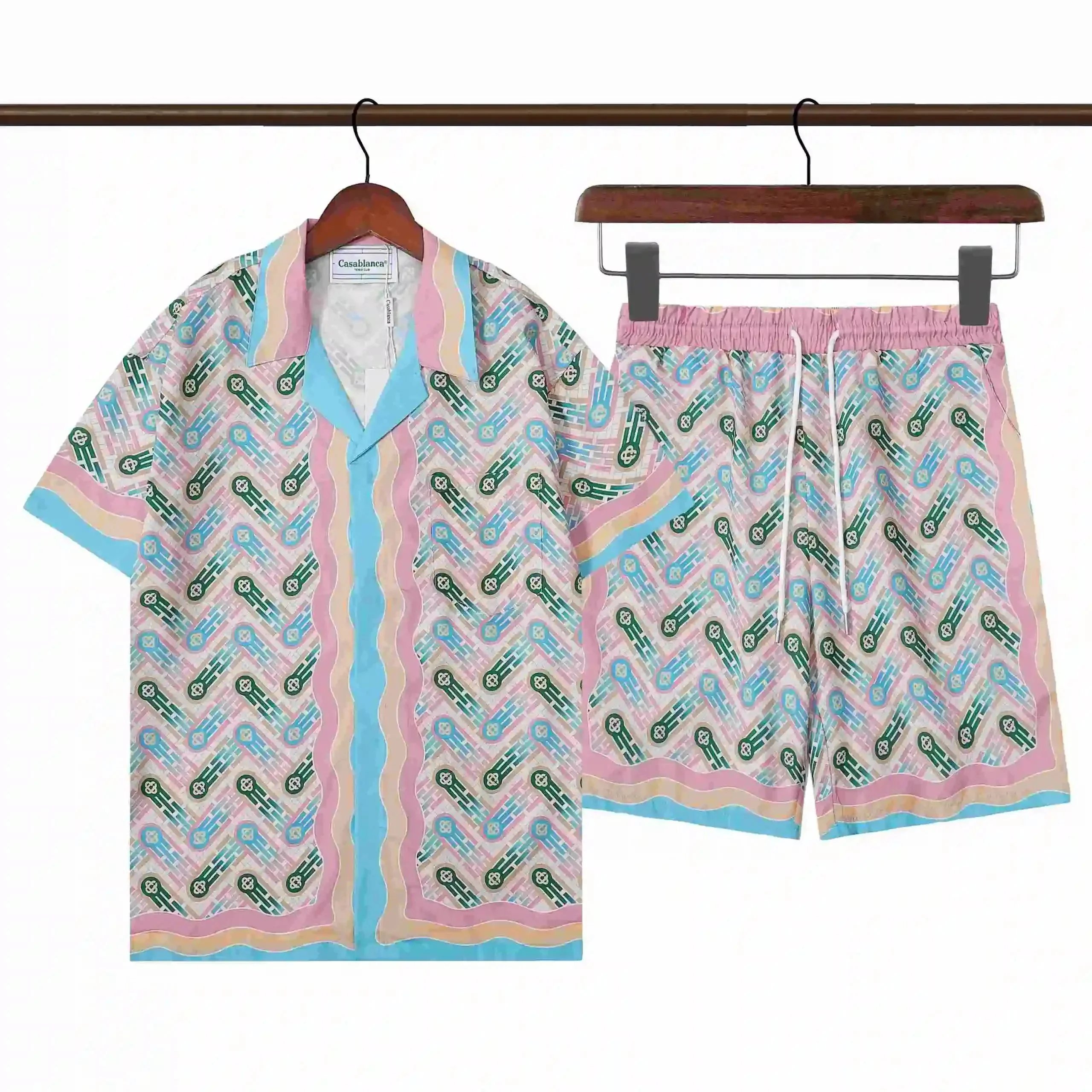 Casablanca For The Peace Gradient Print Shirt and Shorts Set Multicolor - 6