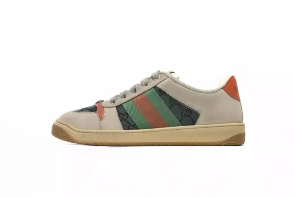 Gucci Ace Sneakers Beige Green Red Striped Sneakers - 1