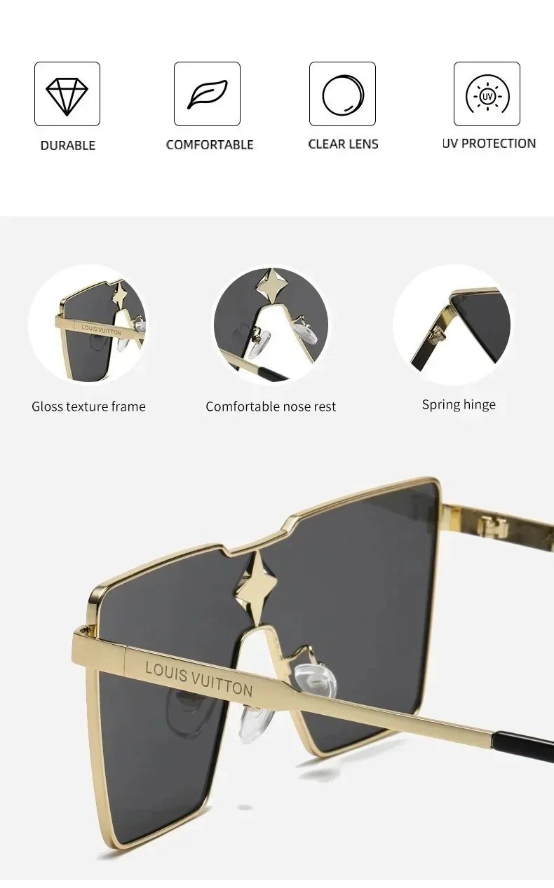 Louis Vuitton Monogram Shield Sunglasses Black - 7