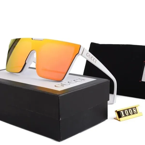 Gucci Shield Sunglasses Orange Gradient Mirror Lens Sunglasses - 1