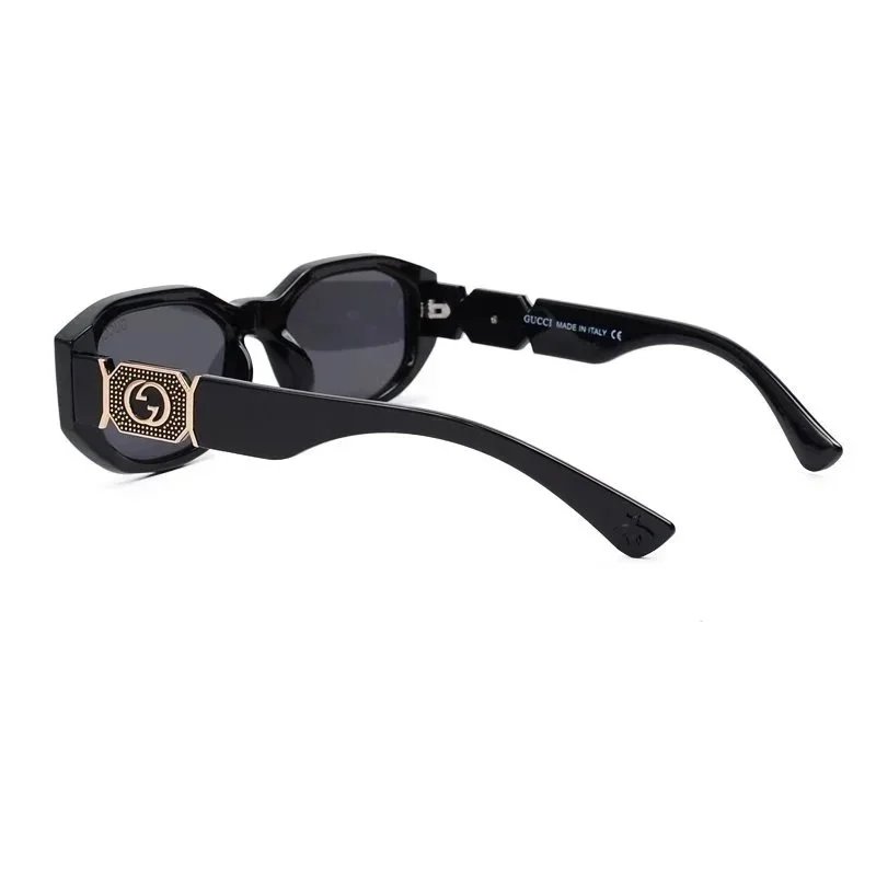 Gucci GG Marmont Square Sunglasses Black with Red Green Web Temples - 8