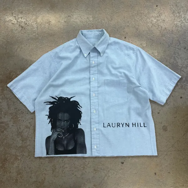Gallery Dept. Lauryn Hill Graphic Shirt Light Blue - 1
