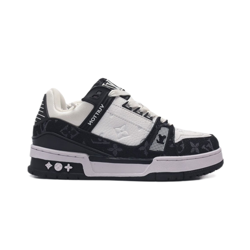 Louis Vuitton Trainer Monogram Black and White Sneakers - 1