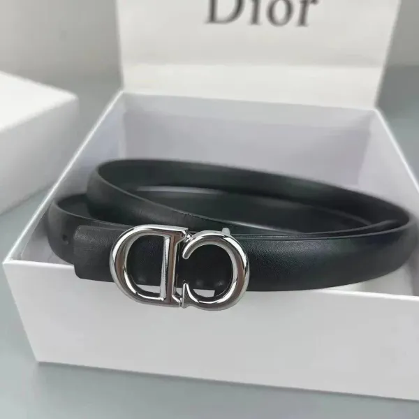 Dior CD Belt Black Leather Belt - 1