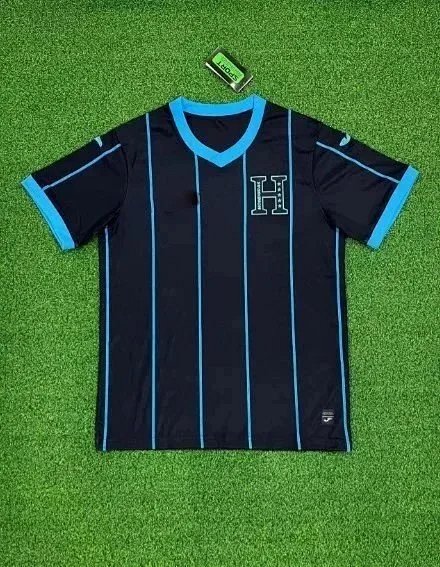 Design Honduras National Team Away Jersey Navy Blue with Cyan Stripes Jersey product listing in Litbuy spreadsheet finds