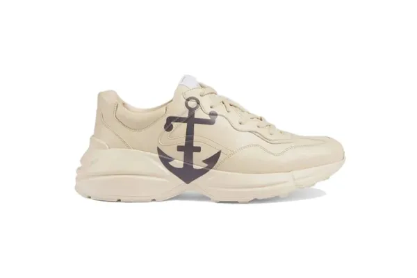 Gucci Rhyton Anchor Print Beige Sneakers - 1