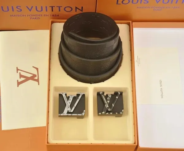 Louis Vuitton Monogram Canvas Belt Set Black Accessories - 1