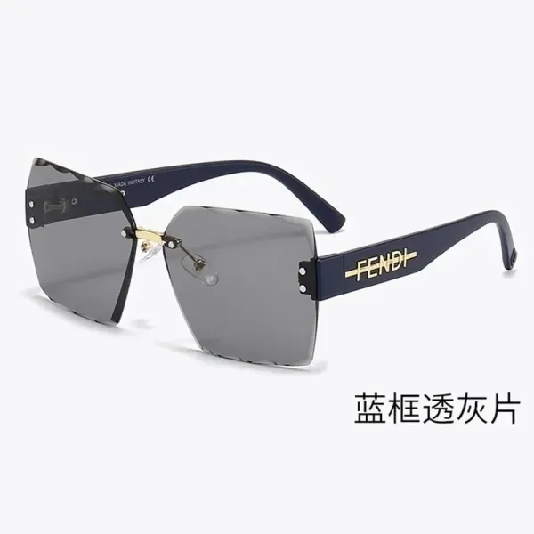 Fendi Shield Sunglasses Navy Frame Gray Lens - 1