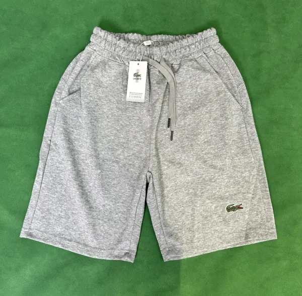 Lacoste Classic Heather Gray Sweat Shorts - 6