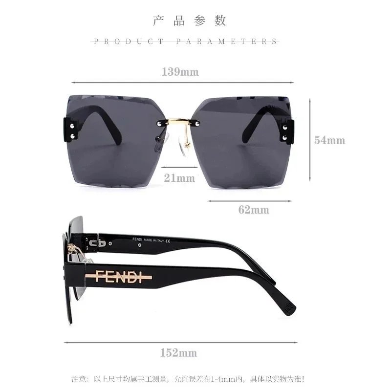 Fendi Tea Frame Double Lens Brown Gradient Sunglasses - 3