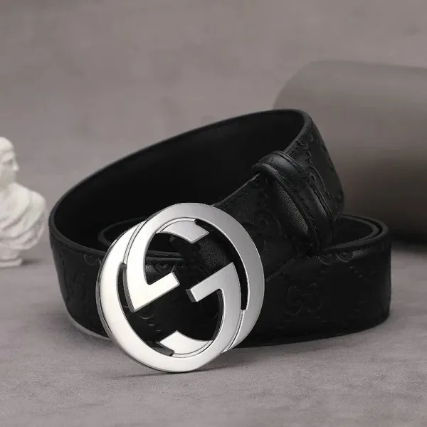 Gucci Bee Motif GG Supreme Belt Black/Gray - 6