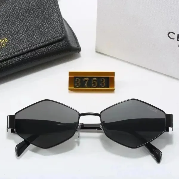 Celine Hexagonal Gold-Frame Brown Lens Sunglasses - 4