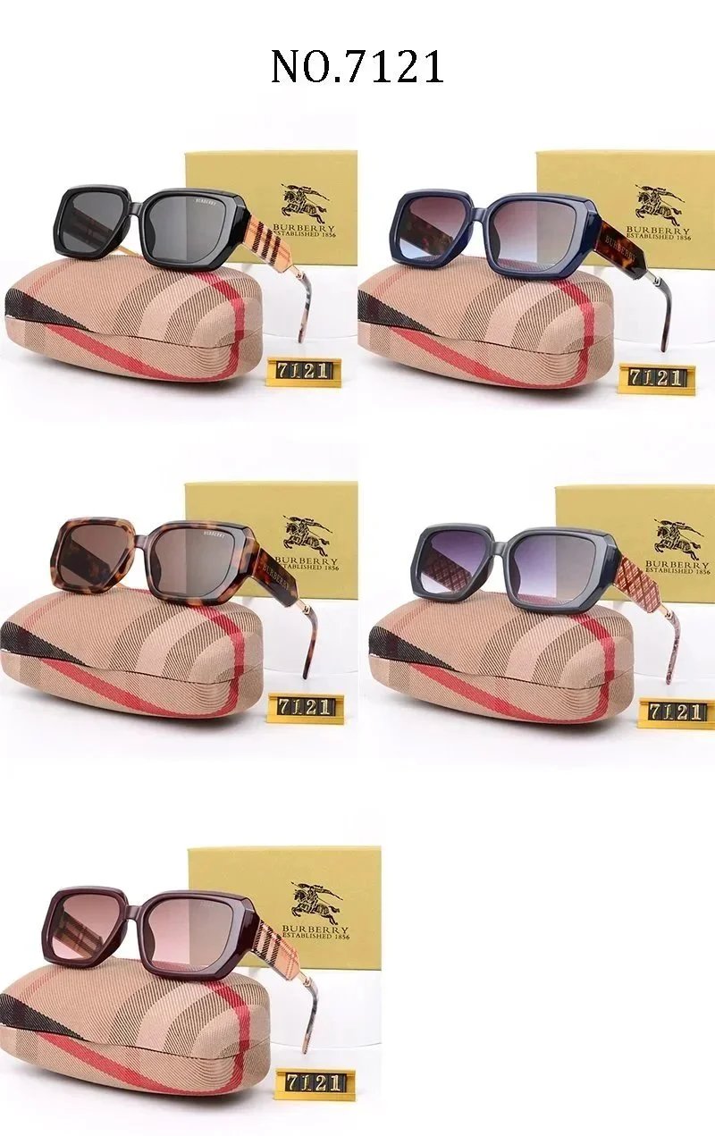 Burberry Square Frame Sunglasses with Iconic Check Case - 3