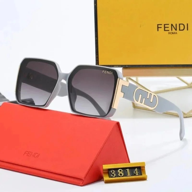 Fendi FF Square Frame Gray Gradient Sunglasses - 1