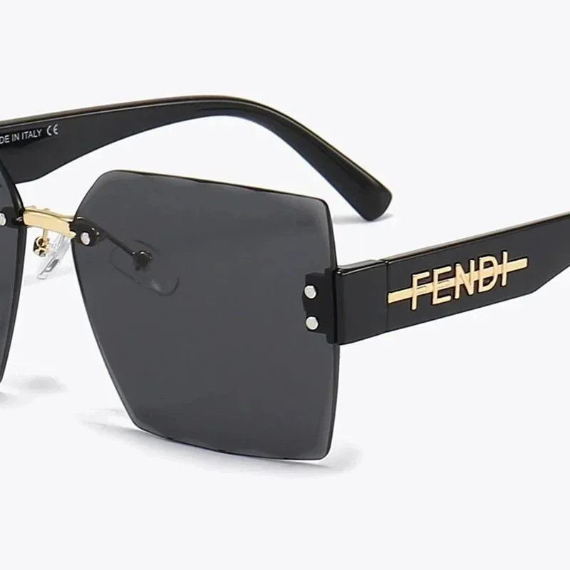 Fendi Tea Frame Double Lens Brown Gradient Sunglasses - 7
